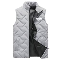 MOTO POC New Winter Cycling Vest Men Solid Color Stand Collar Breathable Thermal Waterproof Tank Tops Down Hiking Bicycle Vests