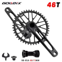 GOLDIX CNC ROAD Cranks Arms Bicycle Crankset BSA BB92 Gravel ROAD Crank 170/175mm Chainring Crown 50-34T for Carbon Fiber Frame