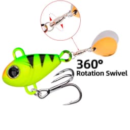 20pcs Metal VIB Fishing Lure Spinnerbait 6g 10g 14g 17g 20g 25g Crankbaits VIB Blade Bait 3D Eyes With Treble Hooks