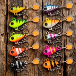 20pcs Metal VIB Fishing Lure Spinnerbait 6g 10g 14g 17g 20g 25g Crankbaits VIB Blade Bait 3D Eyes With Treble Hooks