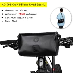 Rhinowalk Bicycle Handlebar Bag 4L/8L/12L Waterproof Front Tube Bag Big Capacity Cycling Commuting Storage Pack Shoulder Bag