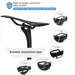 No Logo Carbon MTB Seatpost Bicycle Seat Post Offset 25mm Road Bike Seatpost 25.4/27.2/30.8/31.6mm Mountain Bike Seat Tube