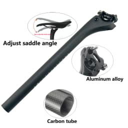 No Logo Carbon MTB Seatpost Bicycle Seat Post Offset 25mm Road Bike Seatpost 25.4/27.2/30.8/31.6mm Mountain Bike Seat Tube