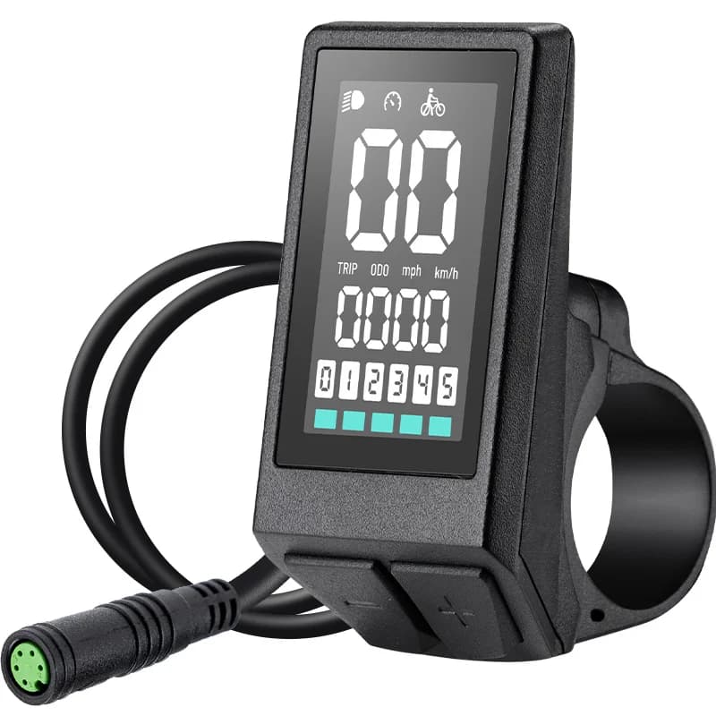 LED Display EBike Compatible with Bafang BBS01 BBS02 BBS1000W Mid Drive Motor Waterproof Display with 0-5 PAS UART Protocol
