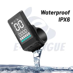 LED Display EBike Compatible with Bafang BBS01 BBS02 BBS1000W Mid Drive Motor Waterproof Display with 0-5 PAS UART Protocol