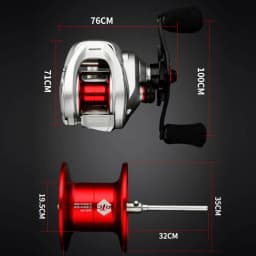 Baitcasting Reel Ratio 6.4:1 Max Drag 6KG Freshwater Magnetic Brake System Ultralight Fishing Reel High Quality