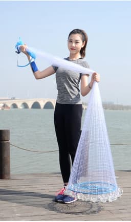 Finefish Catch Little Fish Net 7-8mm Small Mesh Hole Cast Net Sardines Fishing Network USA Hand Throw Cast Net Outdoor Tool