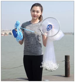Finefish Catch Little Fish Net 7-8mm Small Mesh Hole Cast Net Sardines Fishing Network USA Hand Throw Cast Net Outdoor Tool