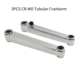 CEJLRO BMX 175MM Cranks 3PCS 48T-19mm Smaller Cr-Mo Tubular Crankarm For MID Bottom Bracket BMX Accessories