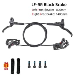 MEROCA 4-Piston MTB Hydraulic Brake Set With Silicone Protective Cover Front And Rear Brake 800mm/1400mm Bike Disc Brake For MTB