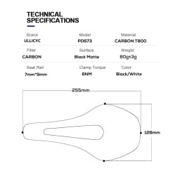 ULLICYC Ultra Light Full carbon fiber bicycle saddle road MTB bike carbon fiber road saddle Lightweight carbon saddles