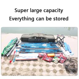Fishing Tackle Bag 2-4 Layer 130cm Fishing Rod Carrier Lightweight Fish Pole Lure Reel Tools Box Waterproof Storage Durable Case