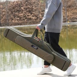 Fishing Tackle Bag 2-4 Layer 130cm Fishing Rod Carrier Lightweight Fish Pole Lure Reel Tools Box Waterproof Storage Durable Case