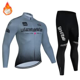 Tour De Italy D'ITALIA Cycling Clothes Men's Blouse Uniform Costume Bike Fleece Jersey Sports Set Pants Man Bicycle Clothing Bib