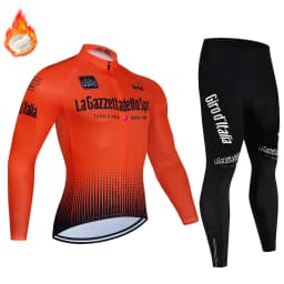 Tour De Italy D'ITALIA Cycling Clothes Men's Blouse Uniform Costume Bike Fleece Jersey Sports Set Pants Man Bicycle Clothing Bib