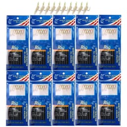 100/200Packs Saltwater Fishing lure live bait rigs Luminous Beads String hook Real Fish Skin Mackerel Small fish Sea fishing rig