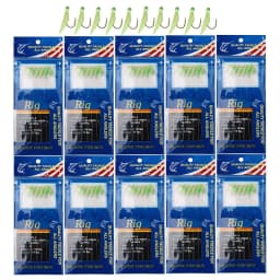 100/200Packs Saltwater Fishing lure live bait rigs Luminous Beads String hook Real Fish Skin Mackerel Small fish Sea fishing rig
