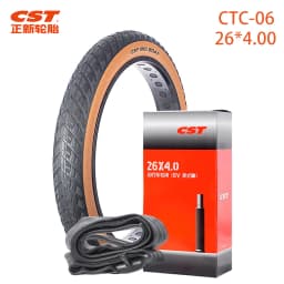 CST BIG BOAT MTB Bike Tire100-559 26x4.0 Brown Edge 60TPI Steel Wired 26er Beach Bicycle Tire Fat Snow Bike Cycling Parts CTC-06