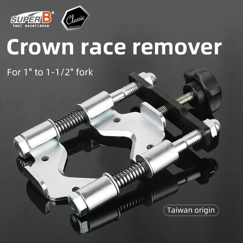 Super B TB-1925 Bicycle Crown Race Remover MTB Mountain Bike Front Fork Upper Lower Bowl Removal Tool For Headset up to 1-1/2"
