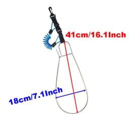 Super Large Fish Stringer Clip Steel Core Lanyard Spearfishing Kayak Fishing Scuba Diving Fish Lock Buckle