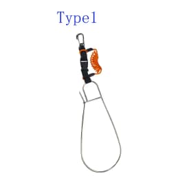Super Large Fish Stringer Clip Steel Core Lanyard Spearfishing Kayak Fishing Scuba Diving Fish Lock Buckle