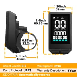 Electric Bike LCD Display BN136 for Bafang Mid Drive Motor BBS01 BBS02B BBSHD Conversion Mid Motor