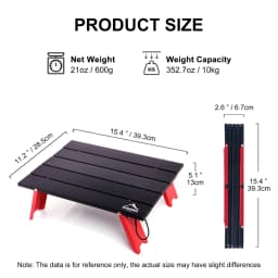 Widesea Foldable Table Camping Mini Portable for Outdoor Picnic Barbecue Tours Ultra Light Folding Computer Bed Desk