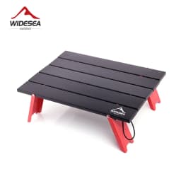Widesea Foldable Table Camping Mini Portable for Outdoor Picnic Barbecue Tours Ultra Light Folding Computer Bed Desk
