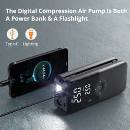 CARSUN Rechargeable Air Pump Tire Inflator Portable Compressor Digital Cordless Car Tyre Inflator For Bicycle Balls