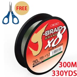 Original X8 Braided DAIWAJ-BRAID GRAND 8 stands Fishing Line Japan Monofilament PE Free Braid Scissors Lure Pesca Carp 300m