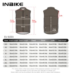 INBIKE  Men's Waterproof Cycling Sleeveless Jacket Lightweight Stackable Reflective Anti-UV Pocket Windproof Vest
