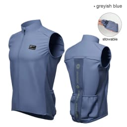 INBIKE  Men's Waterproof Cycling Sleeveless Jacket Lightweight Stackable Reflective Anti-UV Pocket Windproof Vest