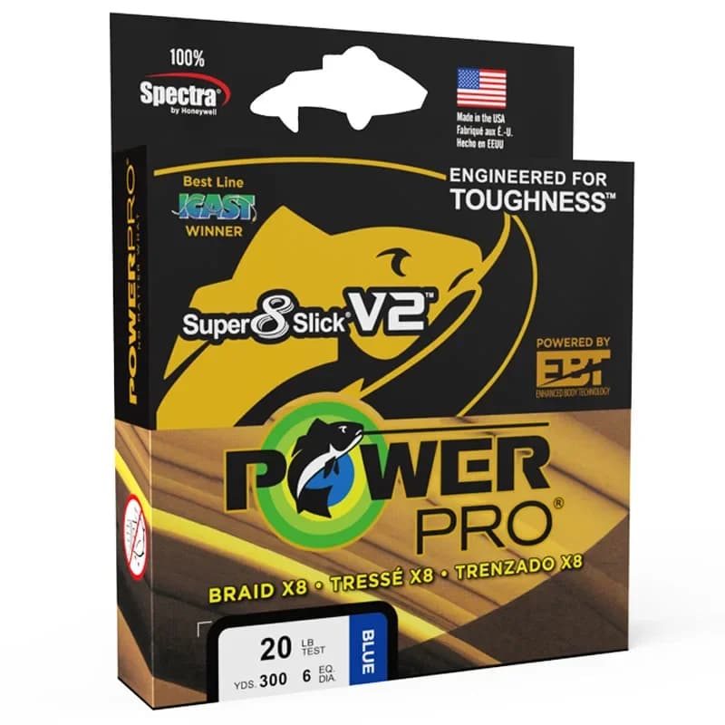 NEW POWER PRO SSV2 Braided Spectra Fishing Line - Length: 300yds, Size: 10-80lb USA PE Braid Line for Sea Fishing PESCA
