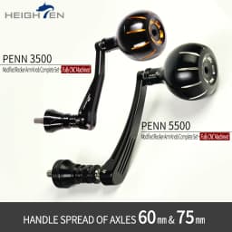 HEIGHTEN 60mm Spinning Handle for Penn Spinfisher VI/VII Slammer III/IV Battle II/III Pursuit Fierce Reel