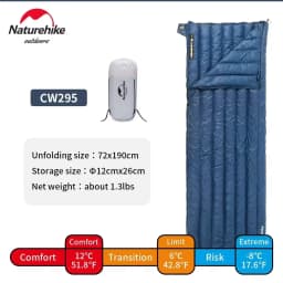Naturehike Camping Sleeping Bag Duck Down Ultralight Waterproof Splicable Portable CW280 CWM400 CW295 Sleeping Bags Hiking