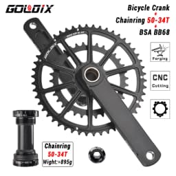 GOLDIX 50-34T/52-36T/53-39T Road Bike Crank Ultralight 22/20 speed crankset for SHIMANO SRAM 105 7020 8020 transmission
