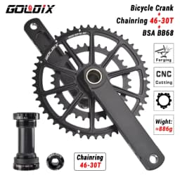 GOLDIX 50-34T/52-36T/53-39T Road Bike Crank Ultralight 22/20 speed crankset for SHIMANO SRAM 105 7020 8020 transmission
