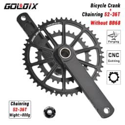 GOLDIX 50-34T/52-36T/53-39T Road Bike Crank Ultralight 22/20 speed crankset for SHIMANO SRAM 105 7020 8020 transmission