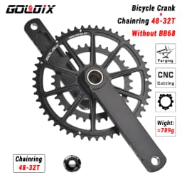 GOLDIX 50-34T/52-36T/53-39T Road Bike Crank Ultralight 22/20 speed crankset for SHIMANO SRAM 105 7020 8020 transmission