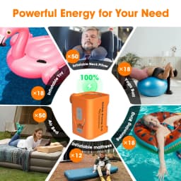 Aerogogo GIGA PUMP 5.0 - Portable 5kPa Air Pump with Inflate, Deflate, and Light Functions for Quick and Easy Outdoor Camping