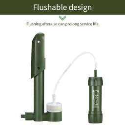 Filterwell Mini Hand Pump Camping Water Filter Straw Portable Clearner Outdoor Survival Filters for Camper Emergency Drinking