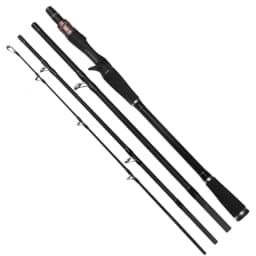 4 Sections Lure Fishing Rod Spinning/Casting Fishing Pole H Power Carbon Fiber Travel Rod Lure Weight 14-35g 1.8M/2.1M