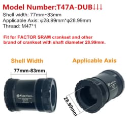 T47A-DUB Bicycle Bottom Bracket 77-83mm Road Mtb 28.99mm Crank Ceramic Central Movement Fit for SRAM dub Bike accessories thread