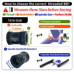 T47A-DUB Bicycle Bottom Bracket 77-83mm Road Mtb 28.99mm Crank Ceramic Central Movement Fit for SRAM dub Bike accessories thread