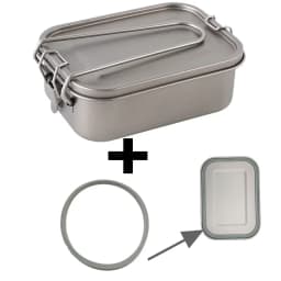 800ml/1200ml Healthy Titanium Alloy Portable Bento Dinner Box Leak-Proof Lunch Box Rectangle Food Storage Containers TitaniumBox