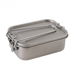 800ml/1200ml Healthy Titanium Alloy Portable Bento Dinner Box Leak-Proof Lunch Box Rectangle Food Storage Containers TitaniumBox