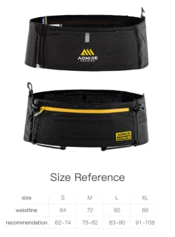 AONIJIE W8122 Multifunctional Outdoor Sports Zipper Running Waist Pack Lightweight Travel Fanny Suitable for Pocket Key Wallet