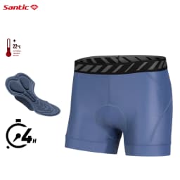 Santic Men's Cycling Shorts Breathable and Quick Drying Cycling Underwear Shock Absorbing Cushion Cycling Shorts for 4 Hours