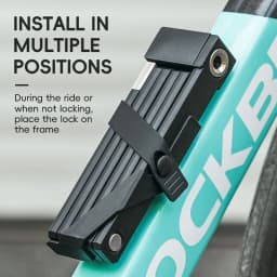 ROCKBROS Folding Bicycle Lock Motorcycle MTB Road Bike Lock High Security Anti Theft Scooter Electric E-Bike Bicycle Accessories