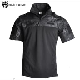Airsoft Climbing Shirt Camouflage Short Sleeve Hiking Tactical T-shirt Safari Men Working Clothing Combat Shirts Hunting Tee